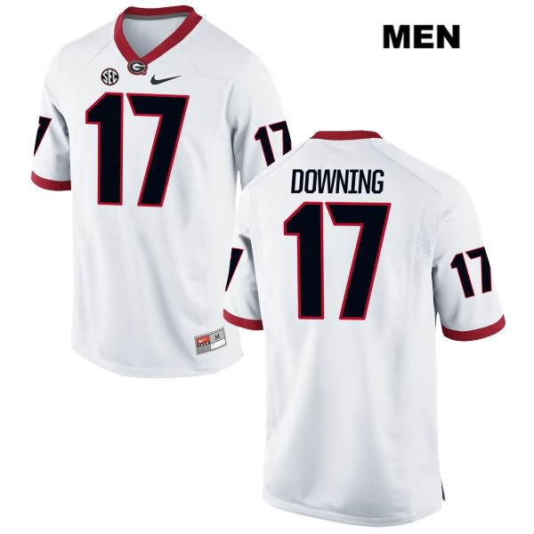 Georgia Bulldogs Men's Matthew Downing #17 NCAA Authentic White Nike Stitched College Football Jersey QJC5256VQ